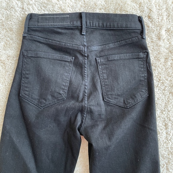 rag & bone Jean Womens High Rise Elephant Bell Flare Leg w/ slit Size 25 Black - Picture 14 of 15